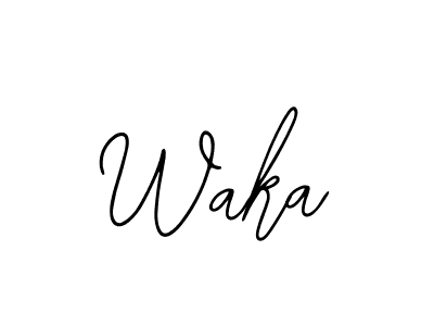 if you are searching for the best signature style for your name Waka. so please give up your signature search. here we have designed multiple signature styles  using Bearetta-2O07w. Waka signature style 12 images and pictures png