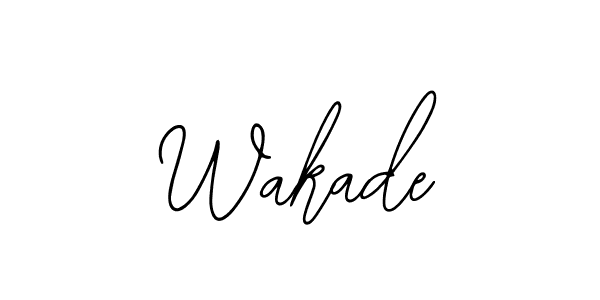 How to make Wakade name signature. Use Bearetta-2O07w style for creating short signs online. This is the latest handwritten sign. Wakade signature style 12 images and pictures png