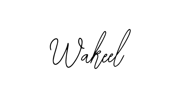 Design your own signature with our free online signature maker. With this signature software, you can create a handwritten (Bearetta-2O07w) signature for name Wakeel. Wakeel signature style 12 images and pictures png