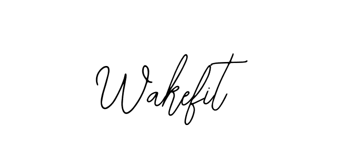 How to make Wakefit name signature. Use Bearetta-2O07w style for creating short signs online. This is the latest handwritten sign. Wakefit signature style 12 images and pictures png