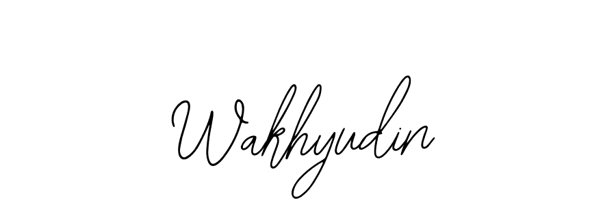 Design your own signature with our free online signature maker. With this signature software, you can create a handwritten (Bearetta-2O07w) signature for name Wakhyudin. Wakhyudin signature style 12 images and pictures png