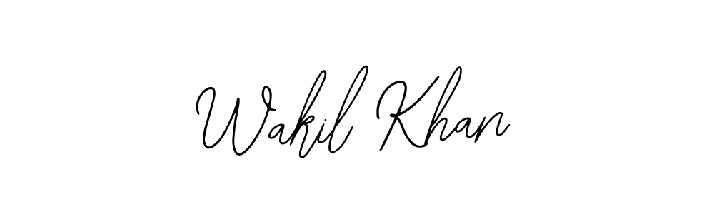 Design your own signature with our free online signature maker. With this signature software, you can create a handwritten (Bearetta-2O07w) signature for name Wakil Khan. Wakil Khan signature style 12 images and pictures png