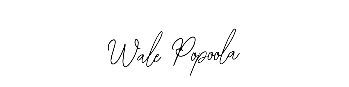 Use a signature maker to create a handwritten signature online. With this signature software, you can design (Bearetta-2O07w) your own signature for name Wale Popoola. Wale Popoola signature style 12 images and pictures png