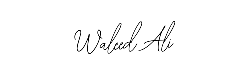 Bearetta-2O07w is a professional signature style that is perfect for those who want to add a touch of class to their signature. It is also a great choice for those who want to make their signature more unique. Get Waleed Ali name to fancy signature for free. Waleed Ali signature style 12 images and pictures png