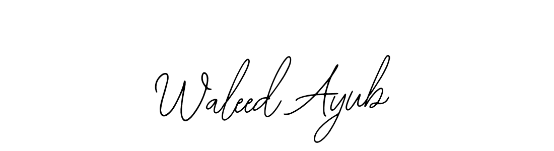 Use a signature maker to create a handwritten signature online. With this signature software, you can design (Bearetta-2O07w) your own signature for name Waleed Ayub. Waleed Ayub signature style 12 images and pictures png