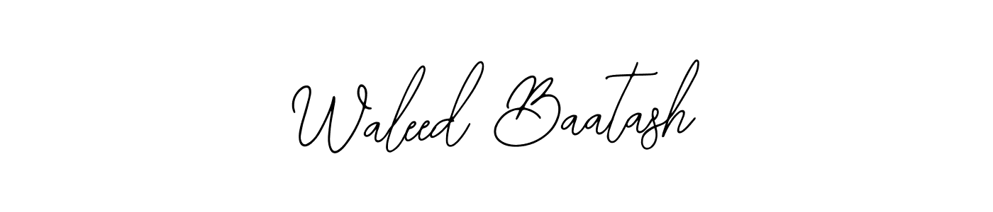 Similarly Bearetta-2O07w is the best handwritten signature design. Signature creator online .You can use it as an online autograph creator for name Waleed Baatash. Waleed Baatash signature style 12 images and pictures png