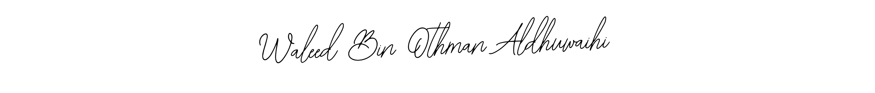 The best way (Bearetta-2O07w) to make a short signature is to pick only two or three words in your name. The name Waleed Bin Othman Aldhuwaihi include a total of six letters. For converting this name. Waleed Bin Othman Aldhuwaihi signature style 12 images and pictures png