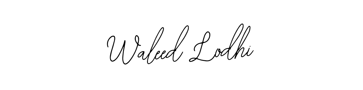 Bearetta-2O07w is a professional signature style that is perfect for those who want to add a touch of class to their signature. It is also a great choice for those who want to make their signature more unique. Get Waleed Lodhi name to fancy signature for free. Waleed Lodhi signature style 12 images and pictures png