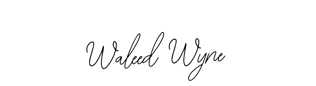 You should practise on your own different ways (Bearetta-2O07w) to write your name (Waleed Wyne) in signature. don't let someone else do it for you. Waleed Wyne signature style 12 images and pictures png