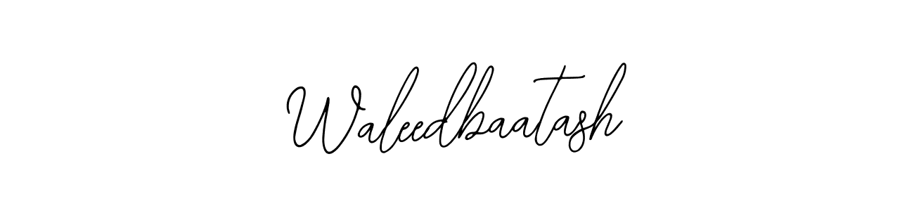 This is the best signature style for the Waleedbaatash name. Also you like these signature font (Bearetta-2O07w). Mix name signature. Waleedbaatash signature style 12 images and pictures png