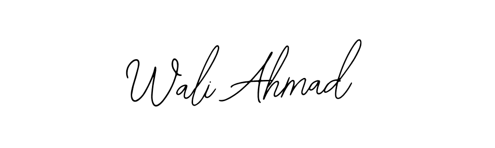 The best way (Bearetta-2O07w) to make a short signature is to pick only two or three words in your name. The name Wali Ahmad include a total of six letters. For converting this name. Wali Ahmad signature style 12 images and pictures png