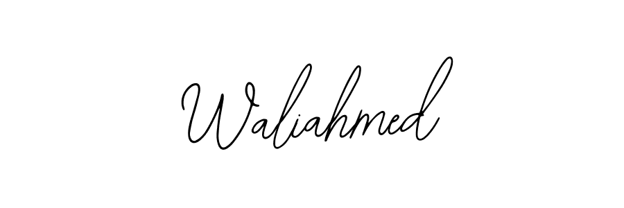 Use a signature maker to create a handwritten signature online. With this signature software, you can design (Bearetta-2O07w) your own signature for name Waliahmed. Waliahmed signature style 12 images and pictures png
