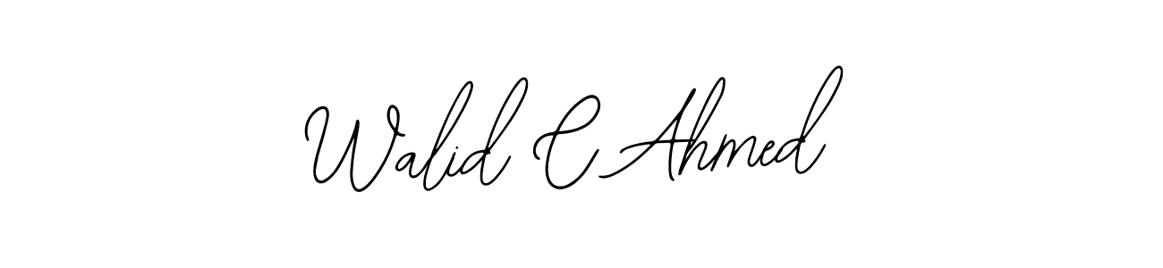 This is the best signature style for the Walid C Ahmed name. Also you like these signature font (Bearetta-2O07w). Mix name signature. Walid C Ahmed signature style 12 images and pictures png