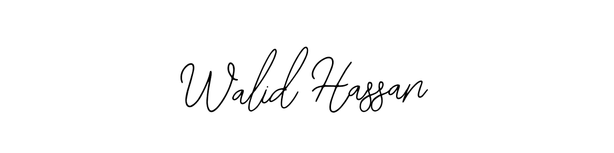 You should practise on your own different ways (Bearetta-2O07w) to write your name (Walid Hassan) in signature. don't let someone else do it for you. Walid Hassan signature style 12 images and pictures png