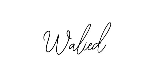 You should practise on your own different ways (Bearetta-2O07w) to write your name (Walied) in signature. don't let someone else do it for you. Walied signature style 12 images and pictures png