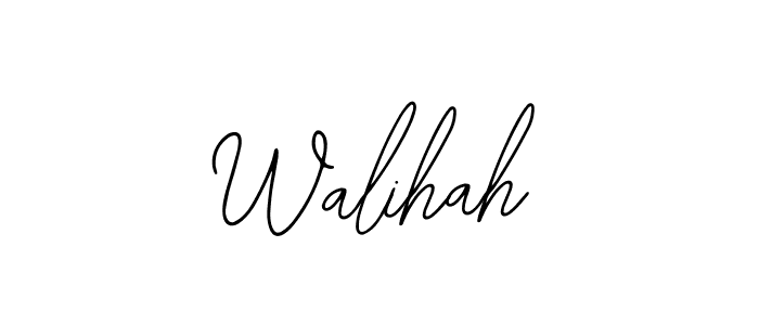 Make a beautiful signature design for name Walihah. With this signature (Bearetta-2O07w) style, you can create a handwritten signature for free. Walihah signature style 12 images and pictures png