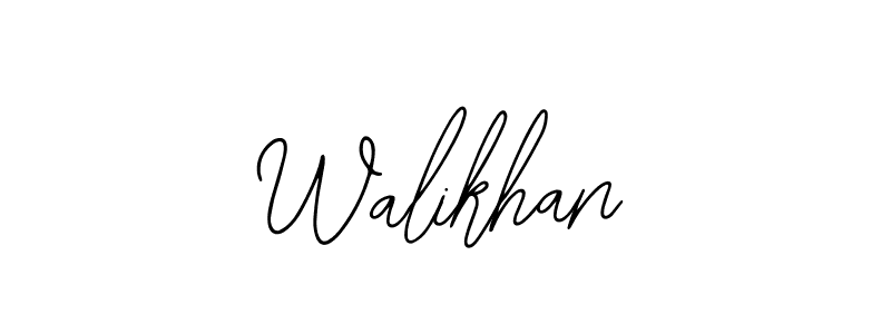 How to make Walikhan name signature. Use Bearetta-2O07w style for creating short signs online. This is the latest handwritten sign. Walikhan signature style 12 images and pictures png