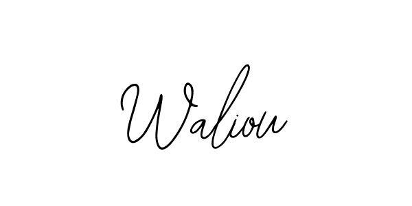 You should practise on your own different ways (Bearetta-2O07w) to write your name (Waliou) in signature. don't let someone else do it for you. Waliou signature style 12 images and pictures png