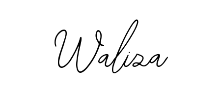 Looking for an artistic signature for Waliza? The Bearetta-2O07w calligraphy style gives a sophisticated flow suitable for business cards and emails. Waliza signature style 12 images and pictures png
