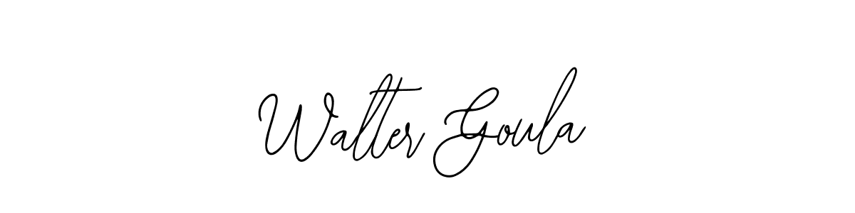 You should practise on your own different ways (Bearetta-2O07w) to write your name (Walter Goula) in signature. don't let someone else do it for you. Walter Goula signature style 12 images and pictures png