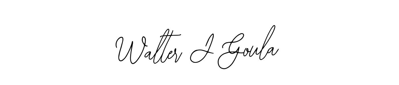 You should practise on your own different ways (Bearetta-2O07w) to write your name (Walter J Goula) in signature. don't let someone else do it for you. Walter J Goula signature style 12 images and pictures png