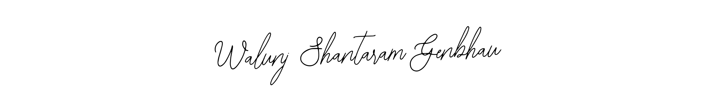 Design your own signature with our free online signature maker. With this signature software, you can create a handwritten (Bearetta-2O07w) signature for name Walunj Shantaram Genbhau. Walunj Shantaram Genbhau signature style 12 images and pictures png