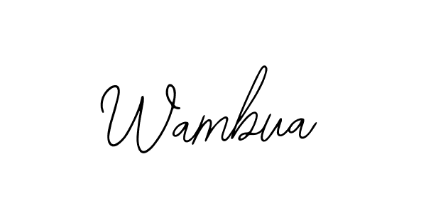 How to make Wambua signature? Bearetta-2O07w is a professional autograph style. Create handwritten signature for Wambua name. Wambua signature style 12 images and pictures png