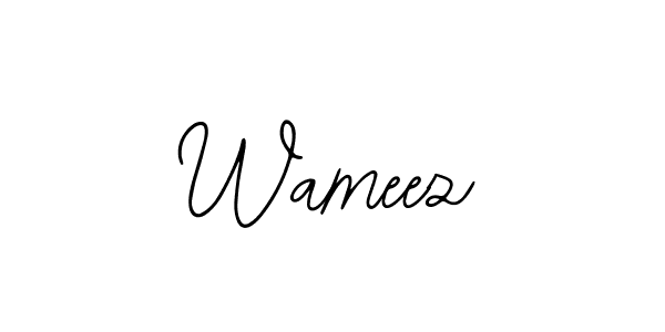 if you are searching for the best signature style for your name Wameez. so please give up your signature search. here we have designed multiple signature styles  using Bearetta-2O07w. Wameez signature style 12 images and pictures png