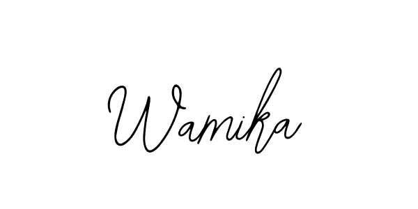The best way (Bearetta-2O07w) to make a short signature is to pick only two or three words in your name. The name Wamika include a total of six letters. For converting this name. Wamika signature style 12 images and pictures png
