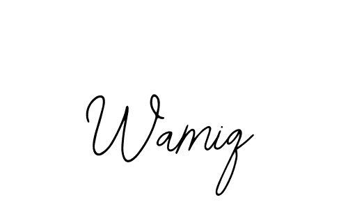 You should practise on your own different ways (Bearetta-2O07w) to write your name (Wamiq) in signature. don't let someone else do it for you. Wamiq signature style 12 images and pictures png