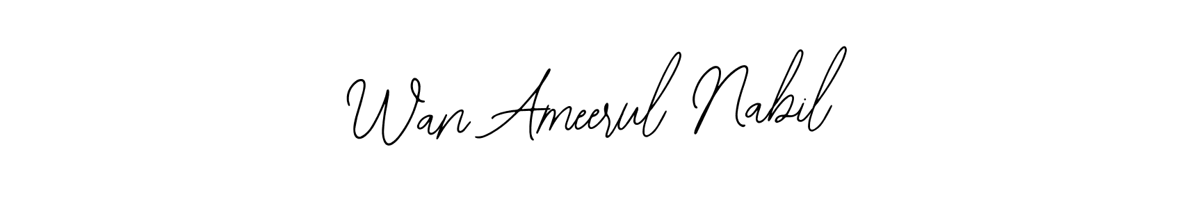 Use a signature maker to create a handwritten signature online. With this signature software, you can design (Bearetta-2O07w) your own signature for name Wan Ameerul Nabil. Wan Ameerul Nabil signature style 12 images and pictures png
