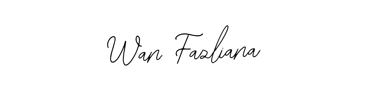 Design your own signature with our free online signature maker. With this signature software, you can create a handwritten (Bearetta-2O07w) signature for name Wan Fazliana. Wan Fazliana signature style 12 images and pictures png