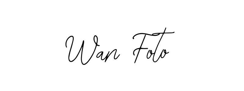 Use a signature maker to create a handwritten signature online. With this signature software, you can design (Bearetta-2O07w) your own signature for name Wan Foto. Wan Foto signature style 12 images and pictures png