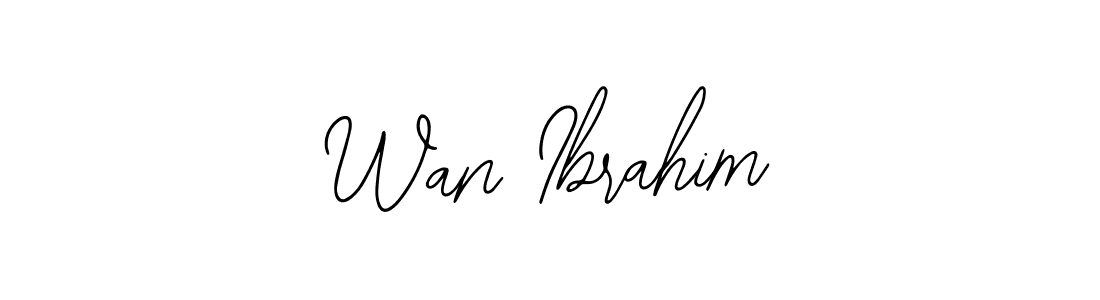 How to make Wan Ibrahim name signature. Use Bearetta-2O07w style for creating short signs online. This is the latest handwritten sign. Wan Ibrahim signature style 12 images and pictures png