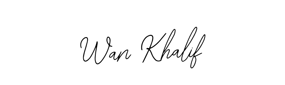 Bearetta-2O07w is a professional signature style that is perfect for those who want to add a touch of class to their signature. It is also a great choice for those who want to make their signature more unique. Get Wan Khalif name to fancy signature for free. Wan Khalif signature style 12 images and pictures png