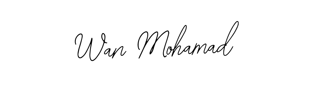 You should practise on your own different ways (Bearetta-2O07w) to write your name (Wan Mohamad) in signature. don't let someone else do it for you. Wan Mohamad signature style 12 images and pictures png