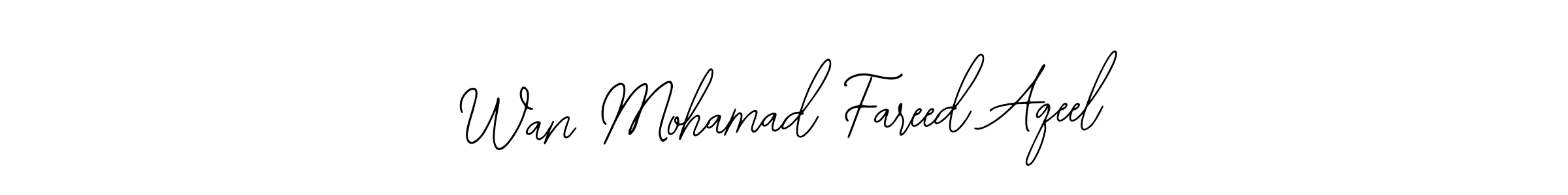 Wan Mohamad Fareed Aqeel stylish signature style. Best Handwritten Sign (Bearetta-2O07w) for my name. Handwritten Signature Collection Ideas for my name Wan Mohamad Fareed Aqeel. Wan Mohamad Fareed Aqeel signature style 12 images and pictures png