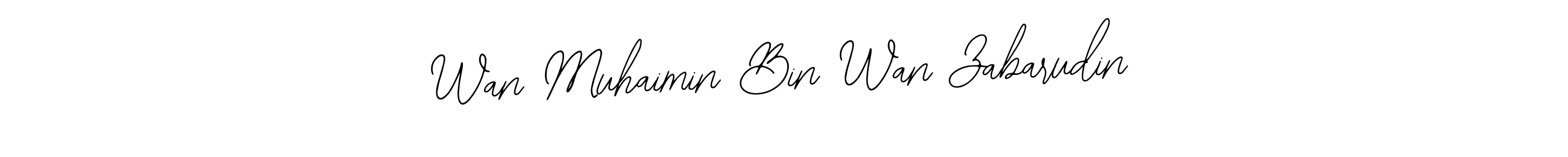 How to Draw Wan Muhaimin Bin Wan Zabarudin signature style? Bearetta-2O07w is a latest design signature styles for name Wan Muhaimin Bin Wan Zabarudin. Wan Muhaimin Bin Wan Zabarudin signature style 12 images and pictures png