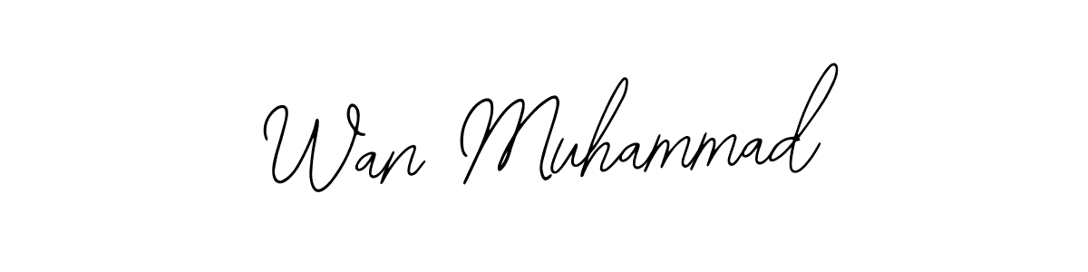 Bearetta-2O07w is a professional signature style that is perfect for those who want to add a touch of class to their signature. It is also a great choice for those who want to make their signature more unique. Get Wan Muhammad name to fancy signature for free. Wan Muhammad signature style 12 images and pictures png