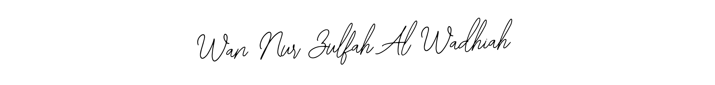 See photos of Wan Nur Zulfah Al Wadhiah official signature by Spectra . Check more albums & portfolios. Read reviews & check more about Bearetta-2O07w font. Wan Nur Zulfah Al Wadhiah signature style 12 images and pictures png