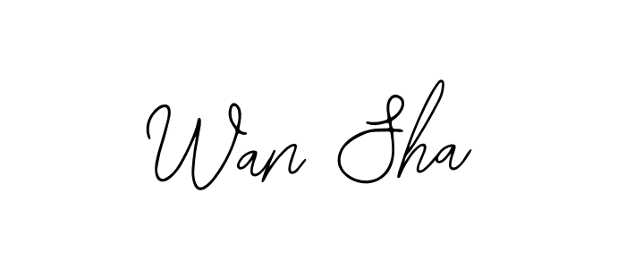 Design your own signature with our free online signature maker. With this signature software, you can create a handwritten (Bearetta-2O07w) signature for name Wan Sha. Wan Sha signature style 12 images and pictures png