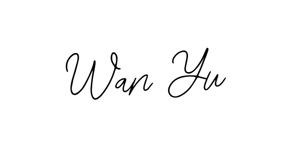 Similarly Bearetta-2O07w is the best handwritten signature design. Signature creator online .You can use it as an online autograph creator for name Wan Yu. Wan Yu signature style 12 images and pictures png
