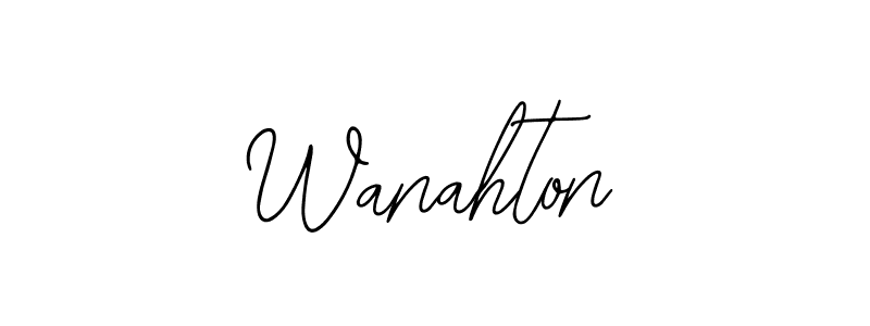 Bearetta-2O07w is a professional signature style that is perfect for those who want to add a touch of class to their signature. It is also a great choice for those who want to make their signature more unique. Get Wanahton name to fancy signature for free. Wanahton signature style 12 images and pictures png