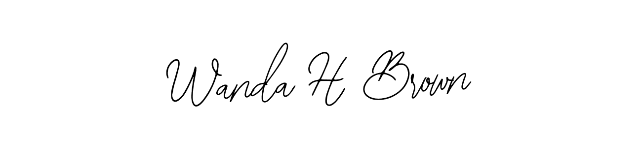 Design your own signature with our free online signature maker. With this signature software, you can create a handwritten (Bearetta-2O07w) signature for name Wanda H Brown. Wanda H Brown signature style 12 images and pictures png