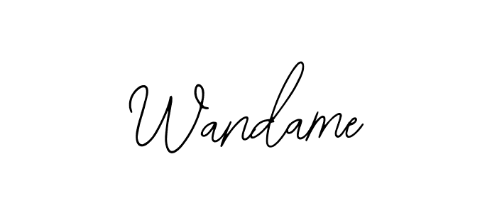 Use a signature maker to create a handwritten signature online. With this signature software, you can design (Bearetta-2O07w) your own signature for name Wandame. Wandame signature style 12 images and pictures png