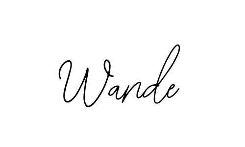 Design your own signature with our free online signature maker. With this signature software, you can create a handwritten (Bearetta-2O07w) signature for name Wande. Wande signature style 12 images and pictures png