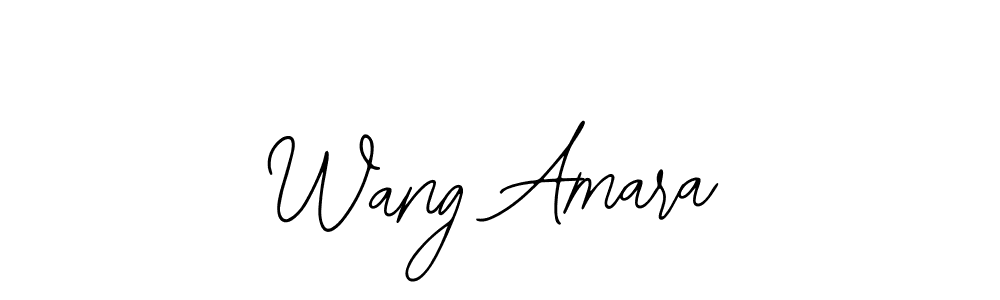 Use a signature maker to create a handwritten signature online. With this signature software, you can design (Bearetta-2O07w) your own signature for name Wang Amara. Wang Amara signature style 12 images and pictures png