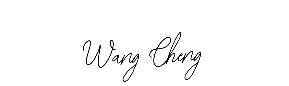How to make Wang Cheng name signature. Use Bearetta-2O07w style for creating short signs online. This is the latest handwritten sign. Wang Cheng signature style 12 images and pictures png