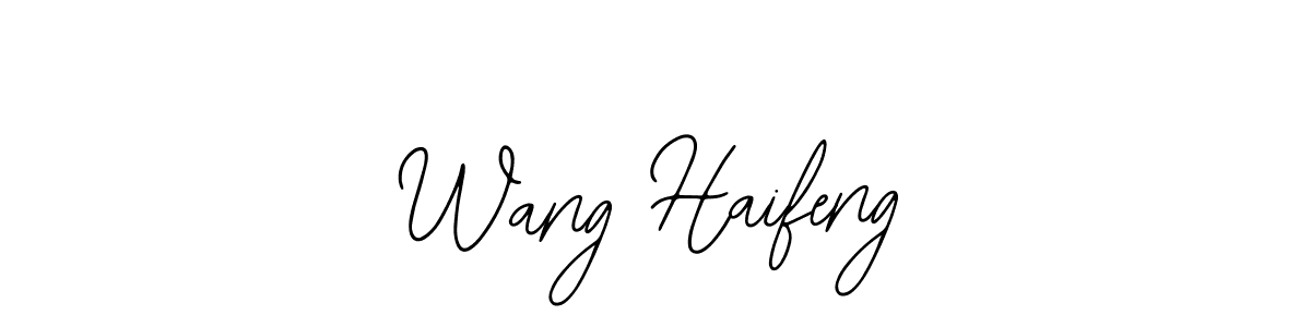 Also we have Wang Haifeng name is the best signature style. Create professional handwritten signature collection using Bearetta-2O07w autograph style. Wang Haifeng signature style 12 images and pictures png