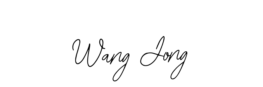 Use a signature maker to create a handwritten signature online. With this signature software, you can design (Bearetta-2O07w) your own signature for name Wang Jong. Wang Jong signature style 12 images and pictures png